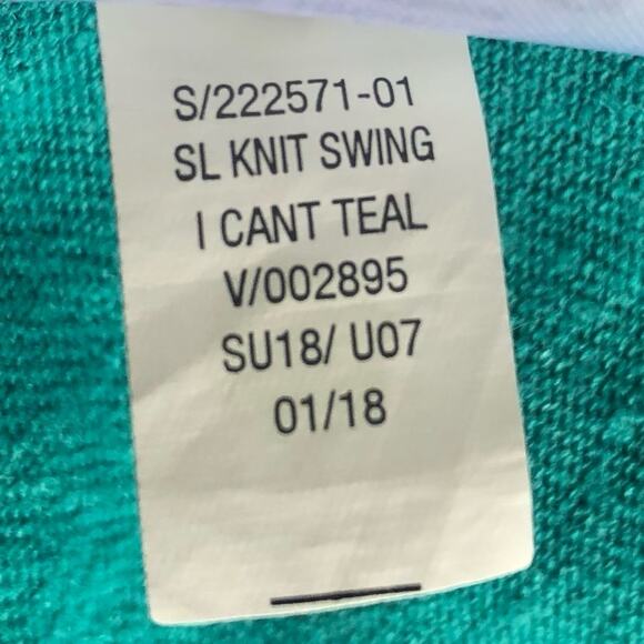 Old Navy SL Knit Swing I Can’t Teal Sleeveless Mini Tank Dress Reg Size XS - Picture 6 of 7